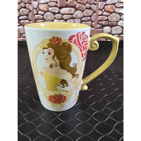 Disney Store Princess Belle Coffee Mug Gold 2016 - Picture 1 of 7